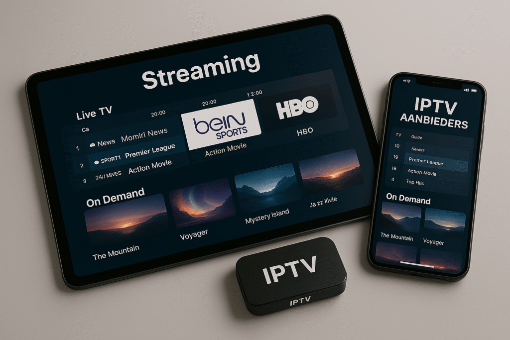 IPTV Aanbieders interface op tablet en smartphone – alternatieve keuze voor IPTV box Mediamarkt

