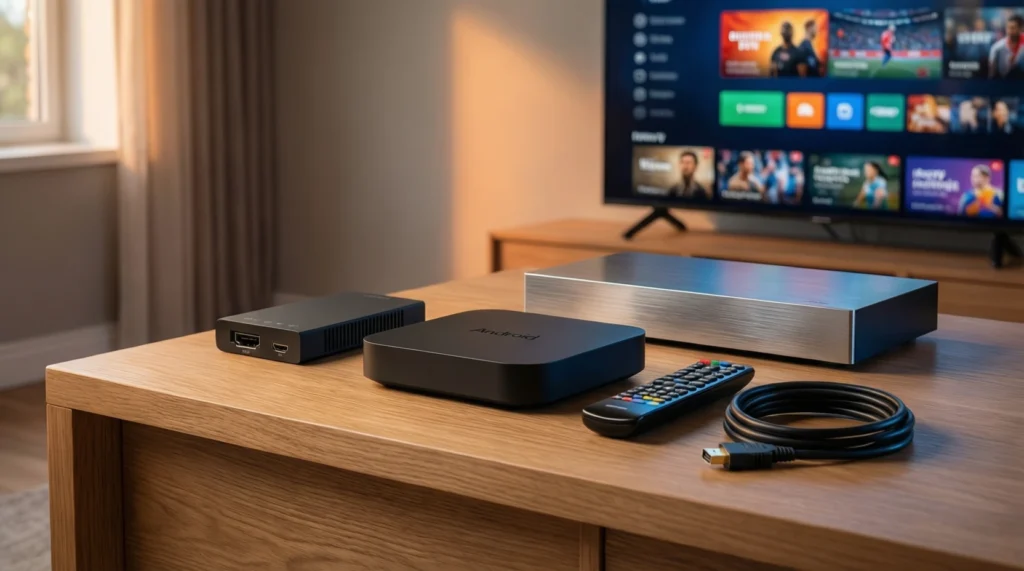 Kastje voor IPTV kopen Nederland - verschillende IPTV boxes en streaming apparaten vergelijking