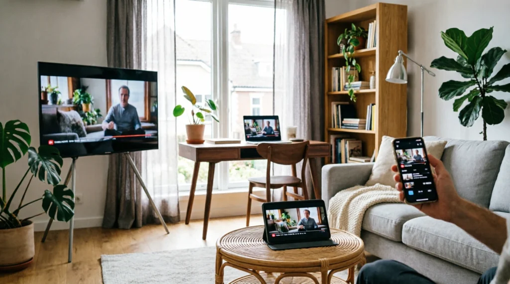 IPTV TV multi-screen gezinspakket Nederland – vier schermen tegelijk actief in één huishouden