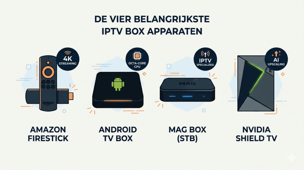 iptv box vergelijking 2026 firestick android tv box mag box nvidia shield opties